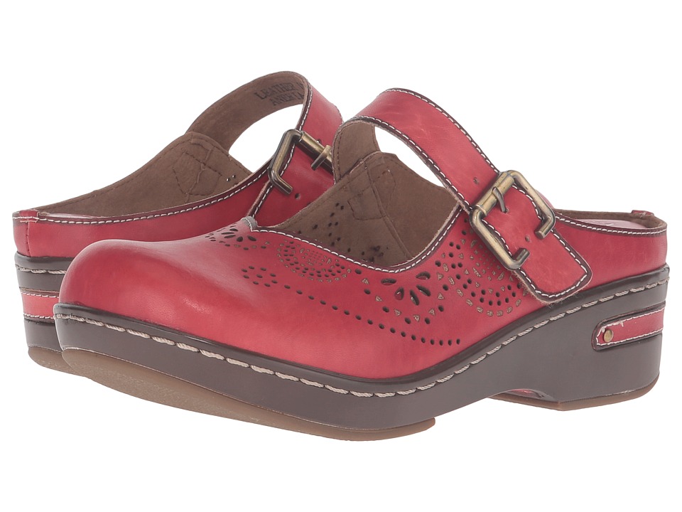 L'Artiste by Spring Step Aneria (Red) Women's Clog/Mule Shoes