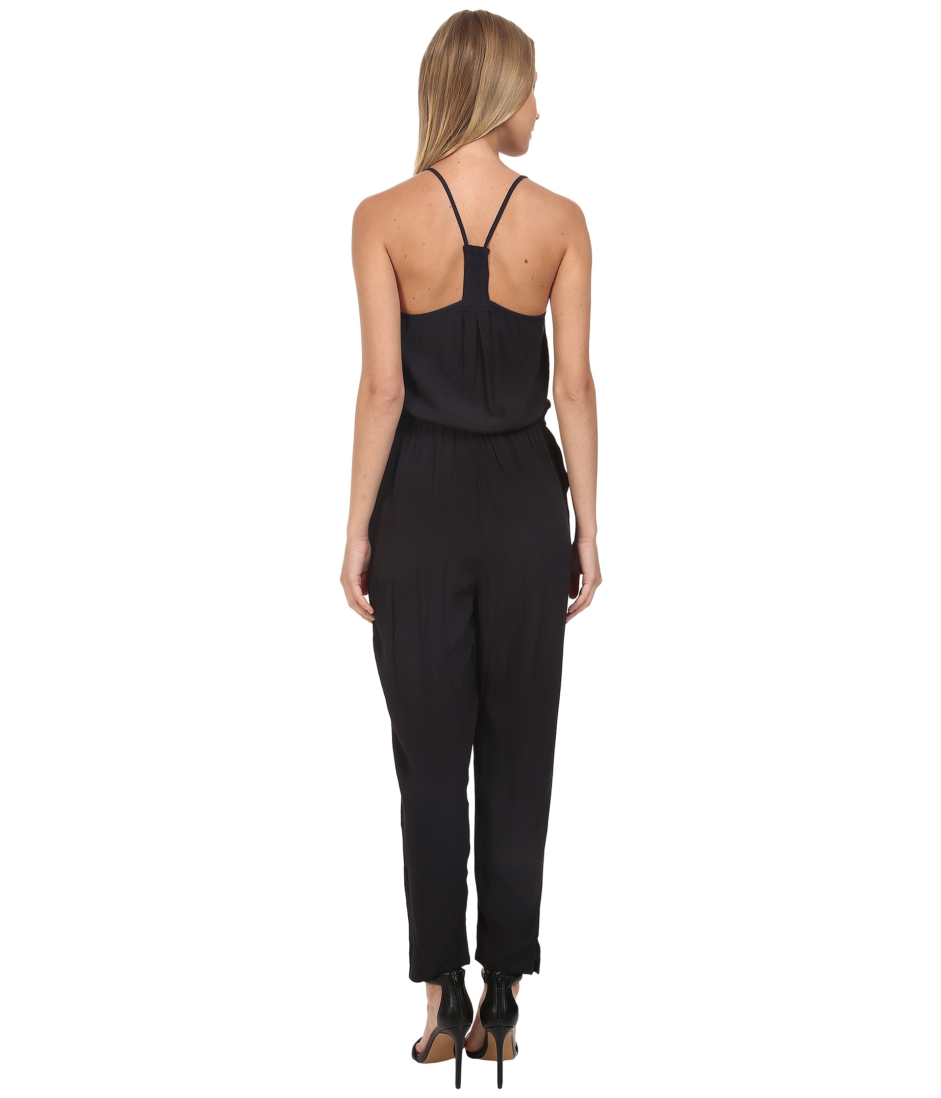 Lucky Brand Embroidered Jumpsuit Jet Black - Zappos.com Free Shipping ...
