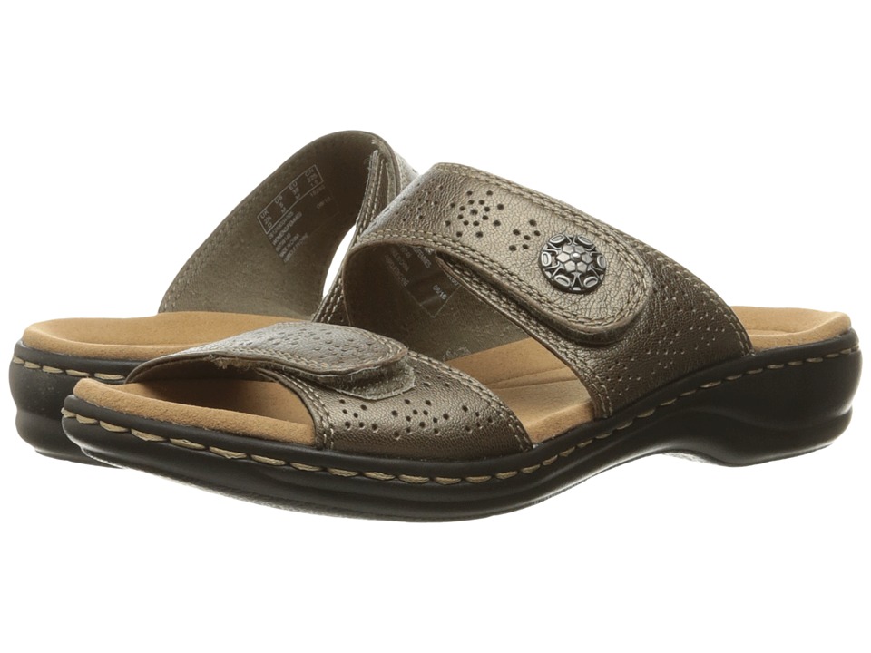 Clarks Leisa Lacole (Pewter Metallic Leather) Sandals