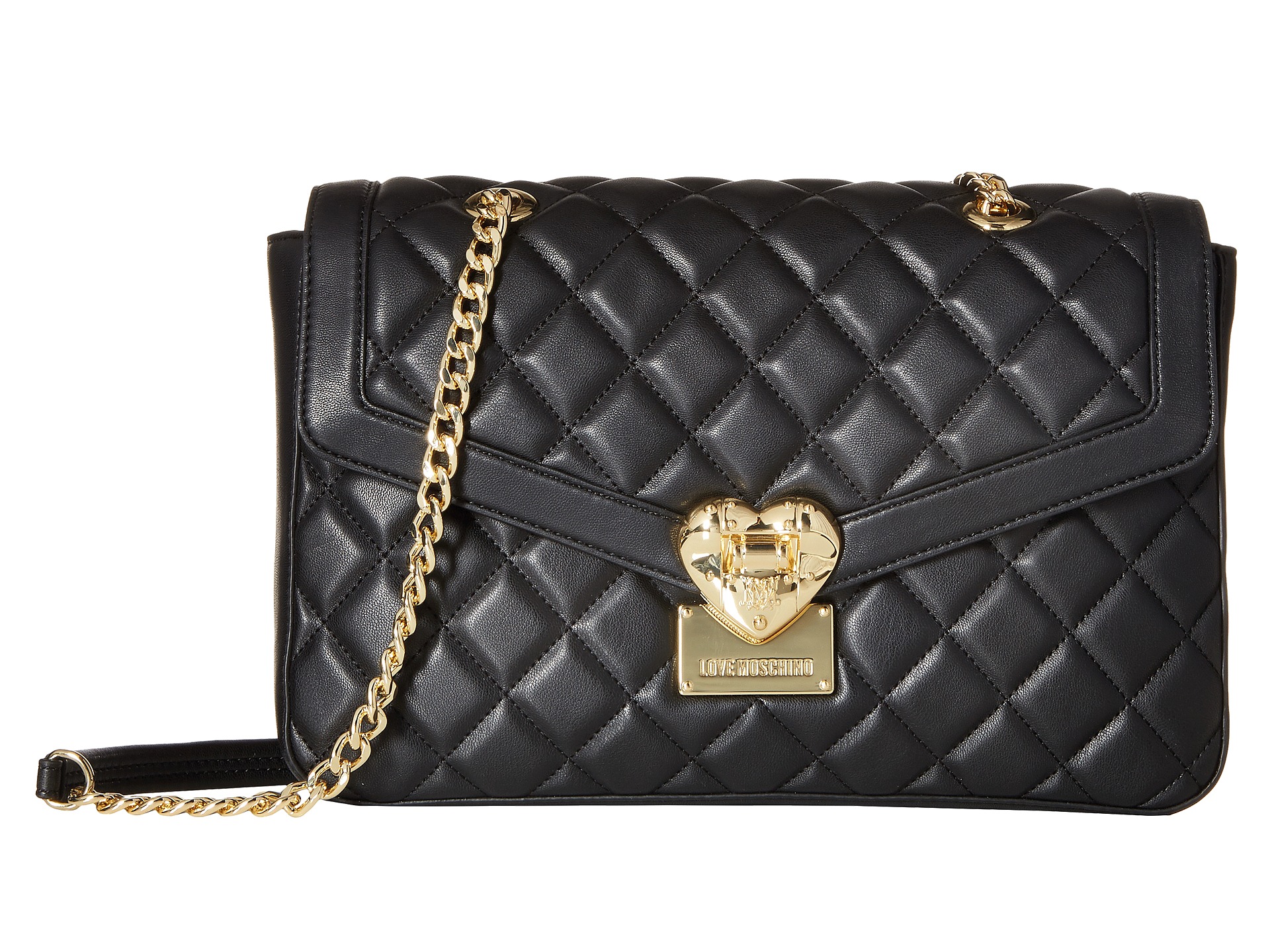 LOVE Moschino Quilted Shoulder Bag with Chain - 0 Free Shipping BOTH Ways