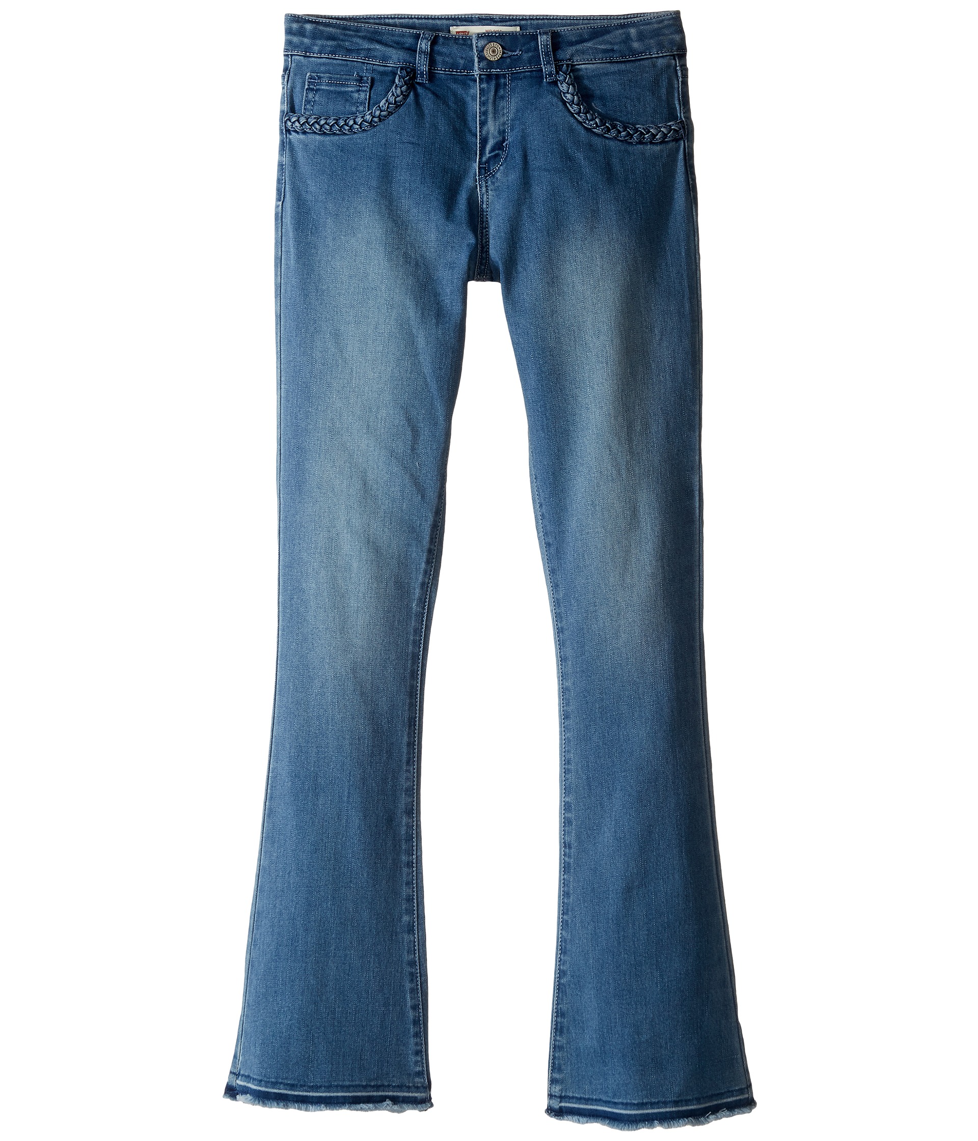 Levi's® Kids Mid-Rise Boho Flare Jeans (Big Kids) Clean Blue - Zappos ...