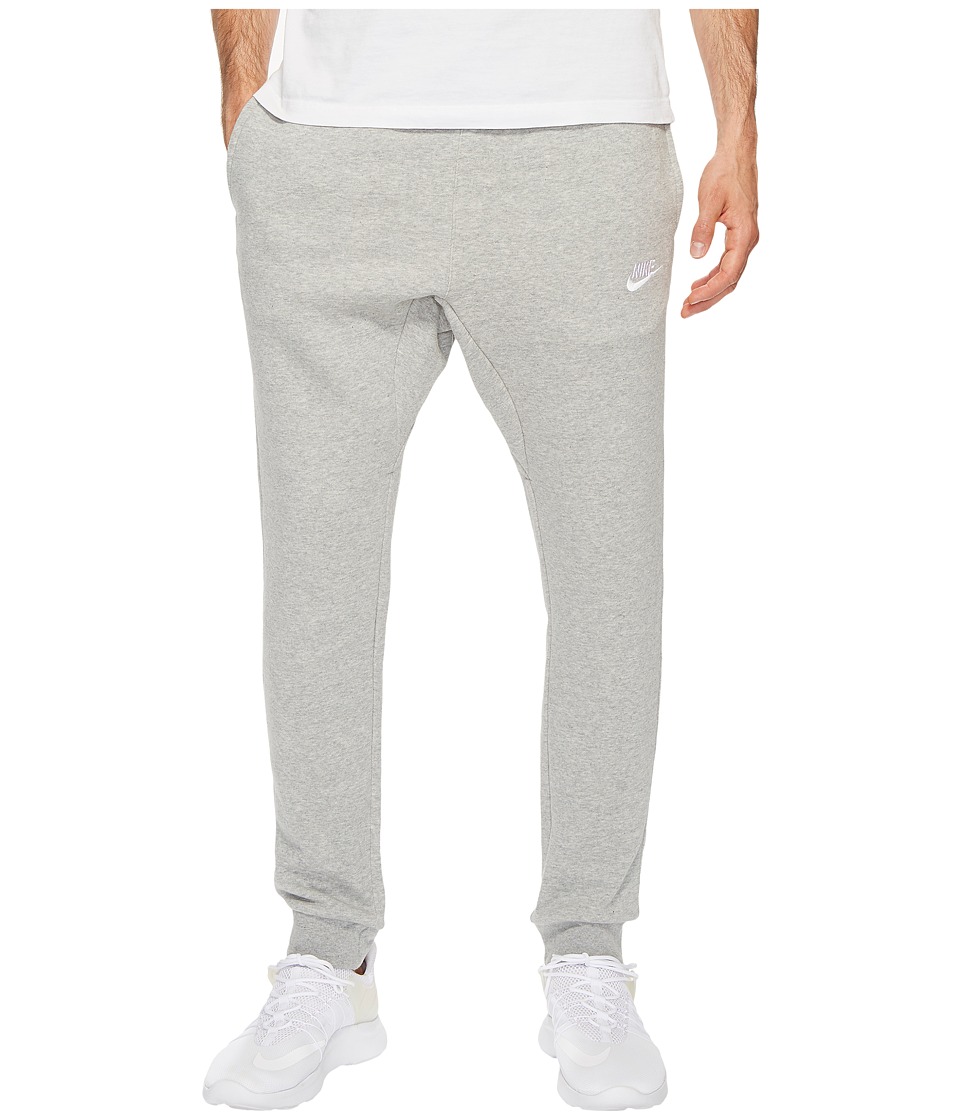 Nike Sportswear Fleece Jogger (Dark Grey Heather/White) Men