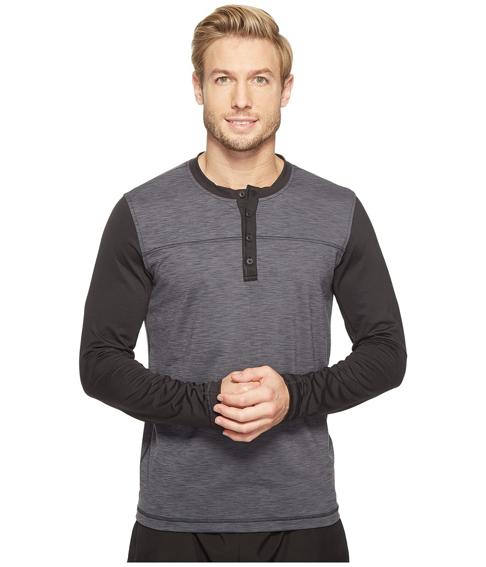 Prana Zylo Henley (Charcoal Color Block) Men