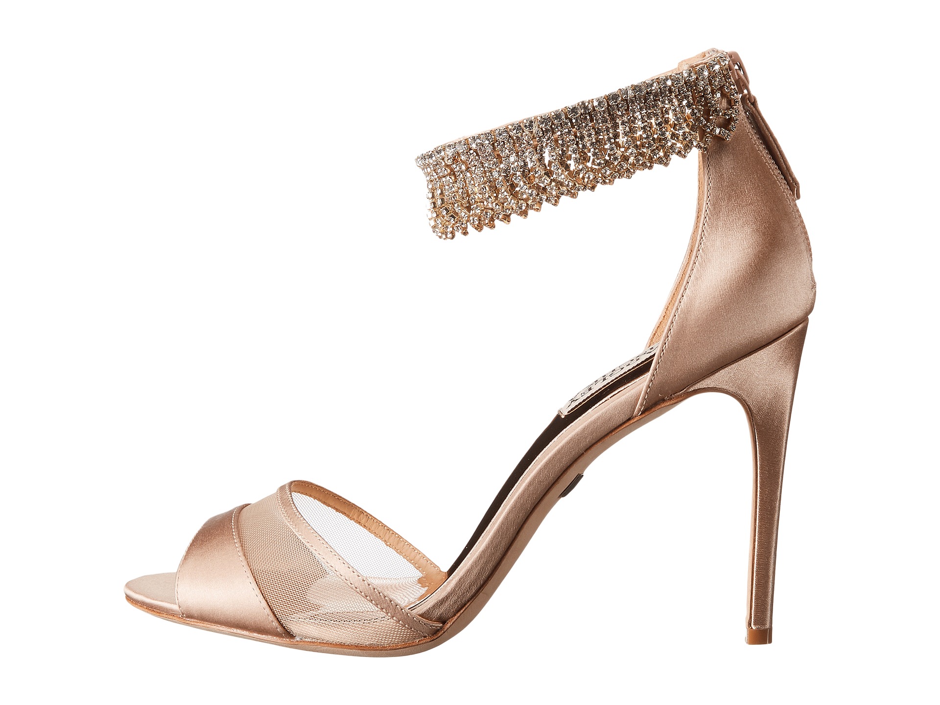 badgley mischka latte satin