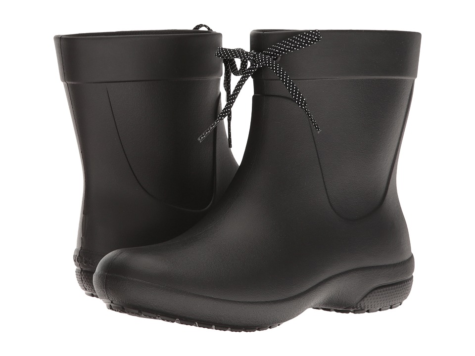 Crocs - Freesail Shorty Rain Boot (Black) Womens Rain Boots