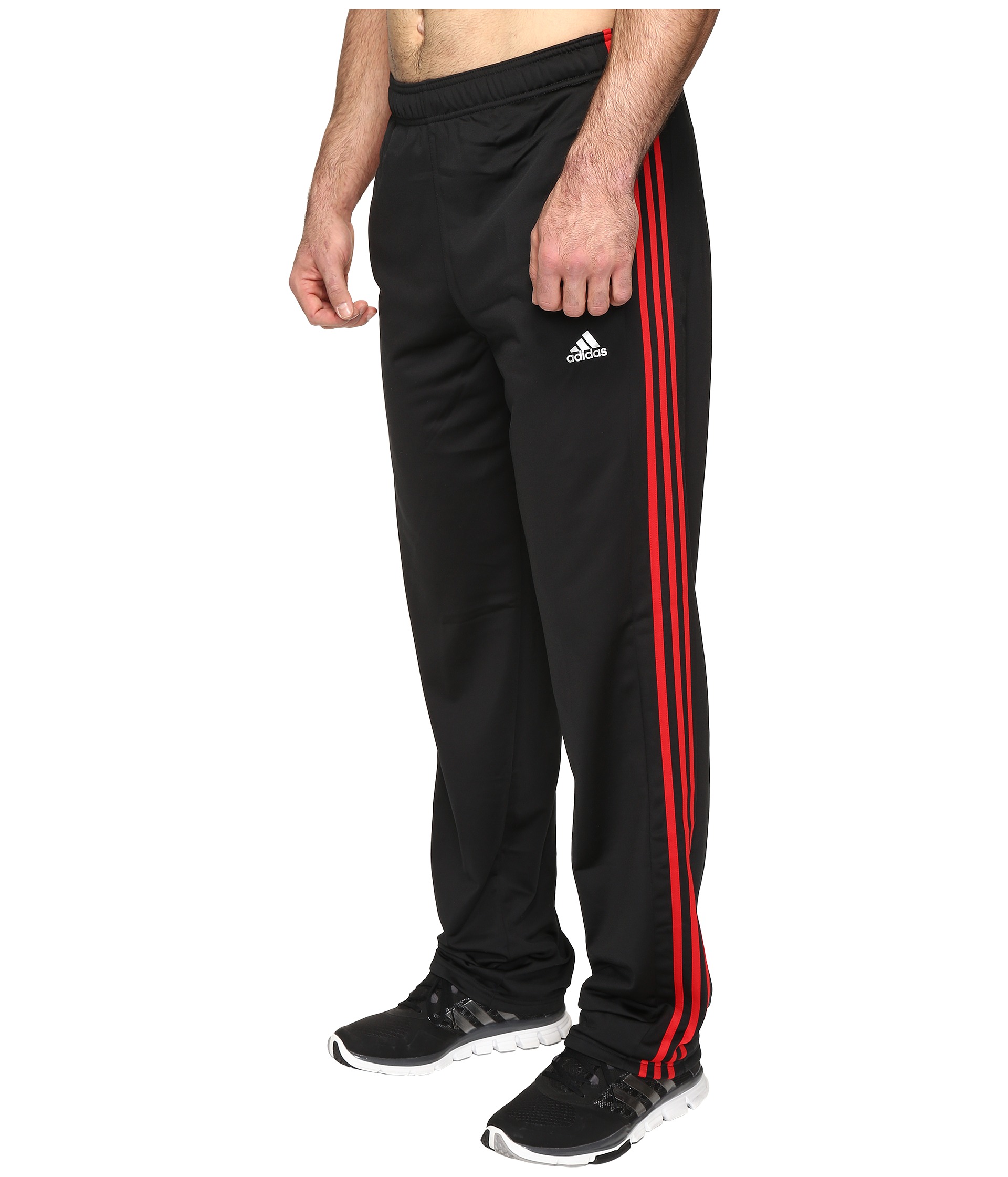 adidas Essential Track Pants - Big & Tall Black/Scarlet - Zappos.com ...