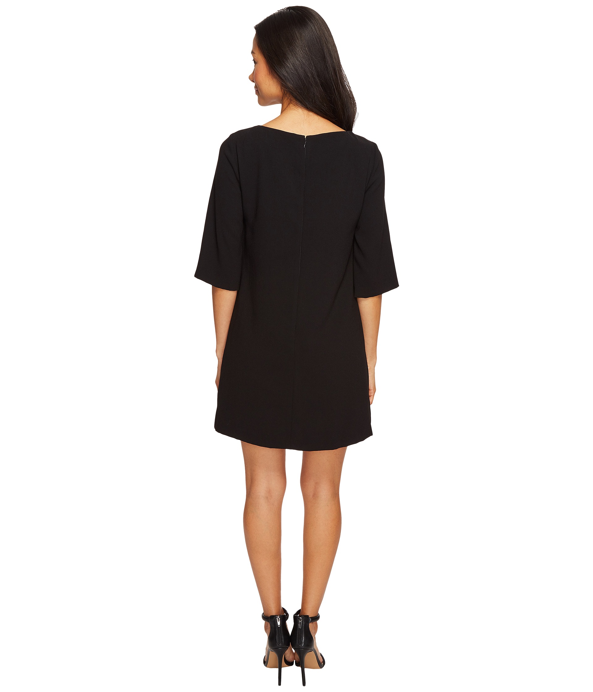 Tahari by ASL Petite Petite Crepe Shift with Fringe Detail and Pockets ...