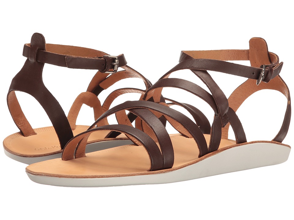 OluKai Po'iu (Dark Java/Bone) Sandals