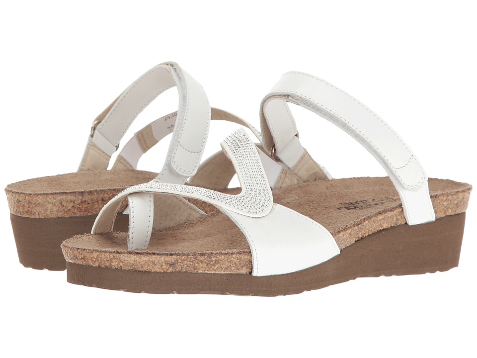 Naot Giovanna (White Leather/Silver Rivets) Women's Shoes