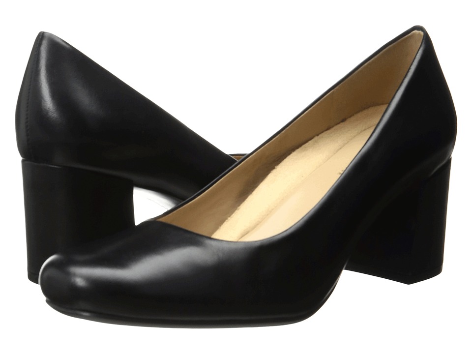 Naturalizer Whitney (Black Leather) High Heels