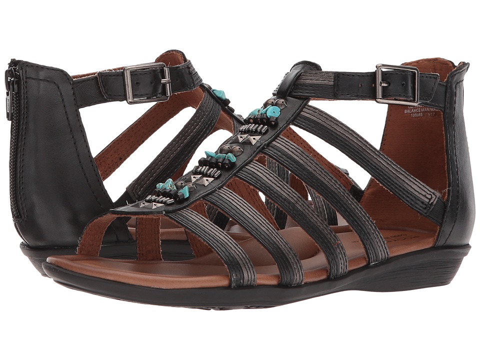 Rockport Cobb Hill Collection - Jamestown Gladiator (Black Leather) Womens Sandals