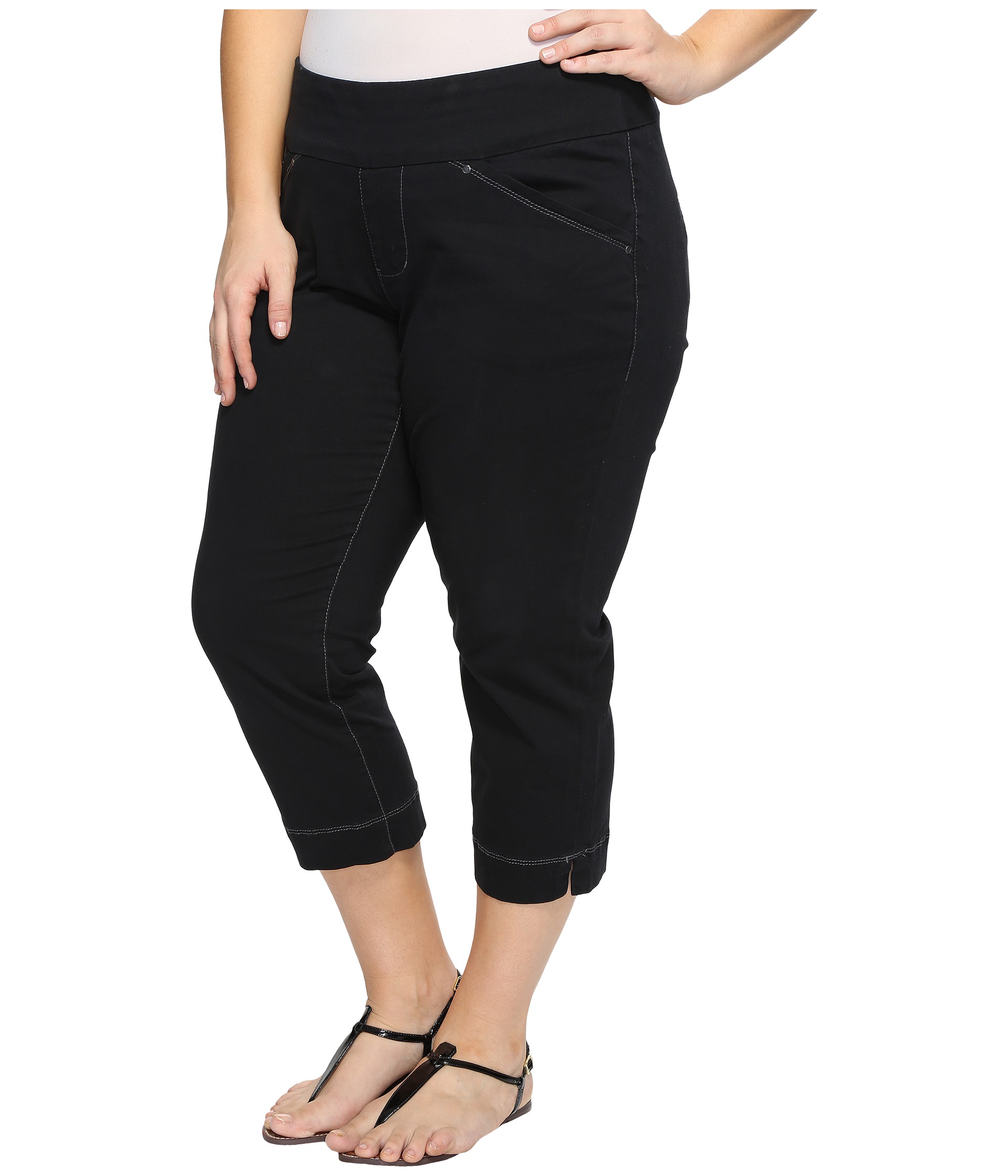 Jag Jeans Plus Size Plus Size Marion Crop in Bay Twill at Zappos.com