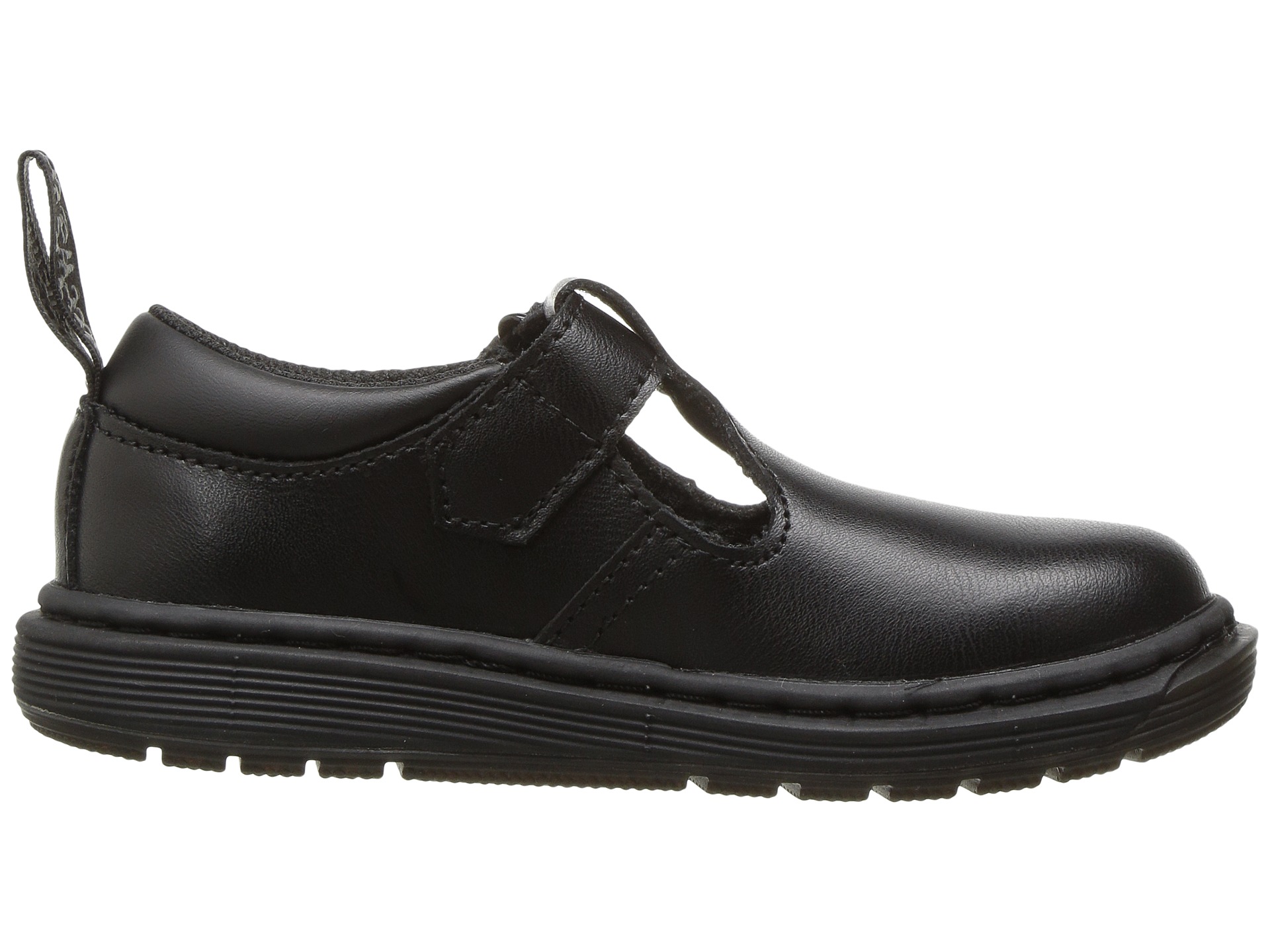 Dr. Martens Kid's Collection Ryan Plain Toe T-Bar Shoe (Toddler) Black ...