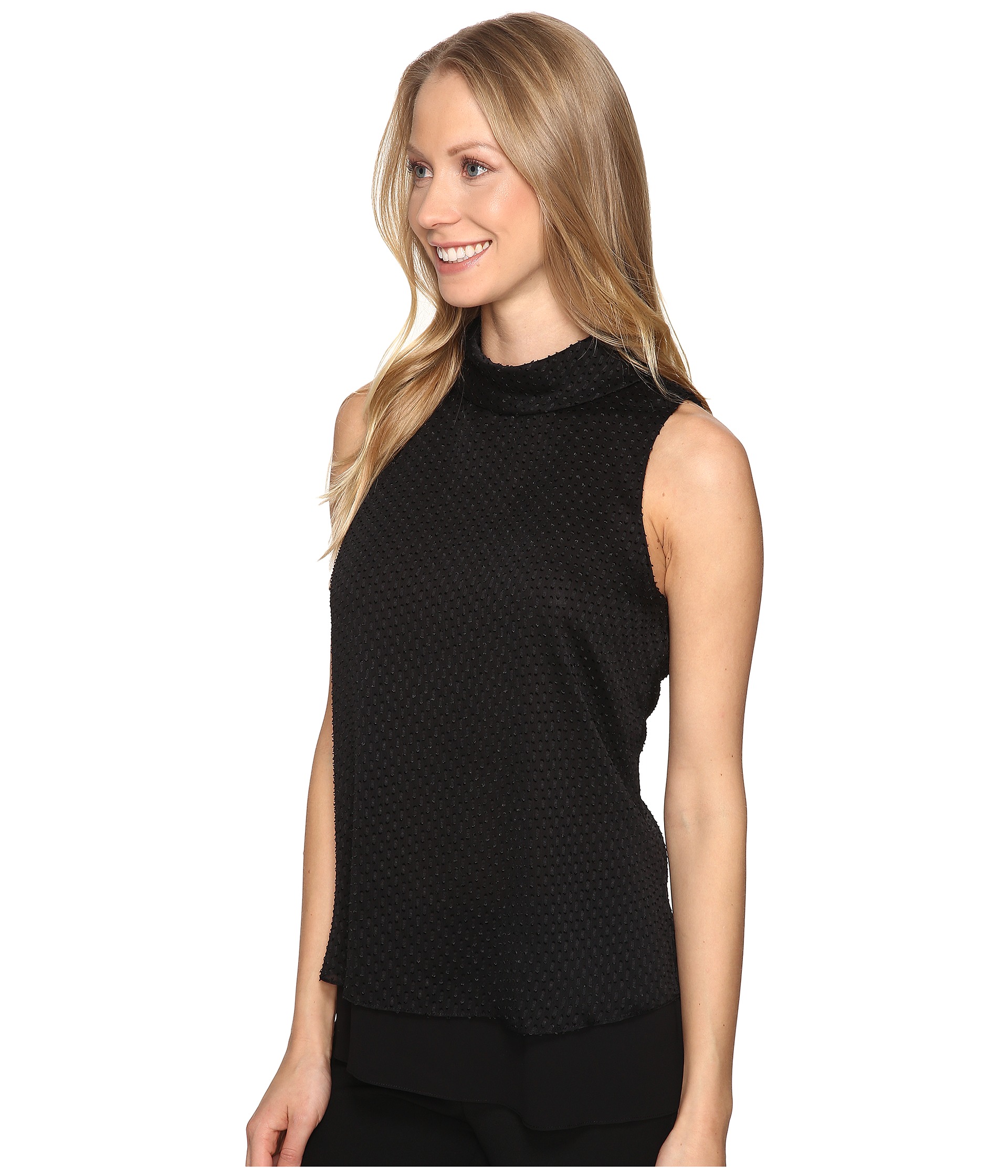 Ellen Tracy Double Layer High Neck Shell - Zappos.com Free Shipping ...