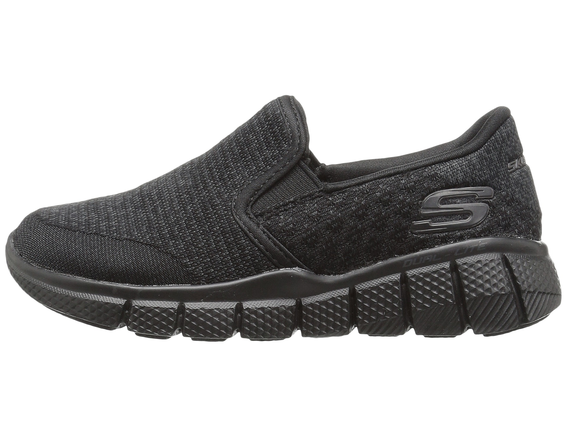 kids black skechers