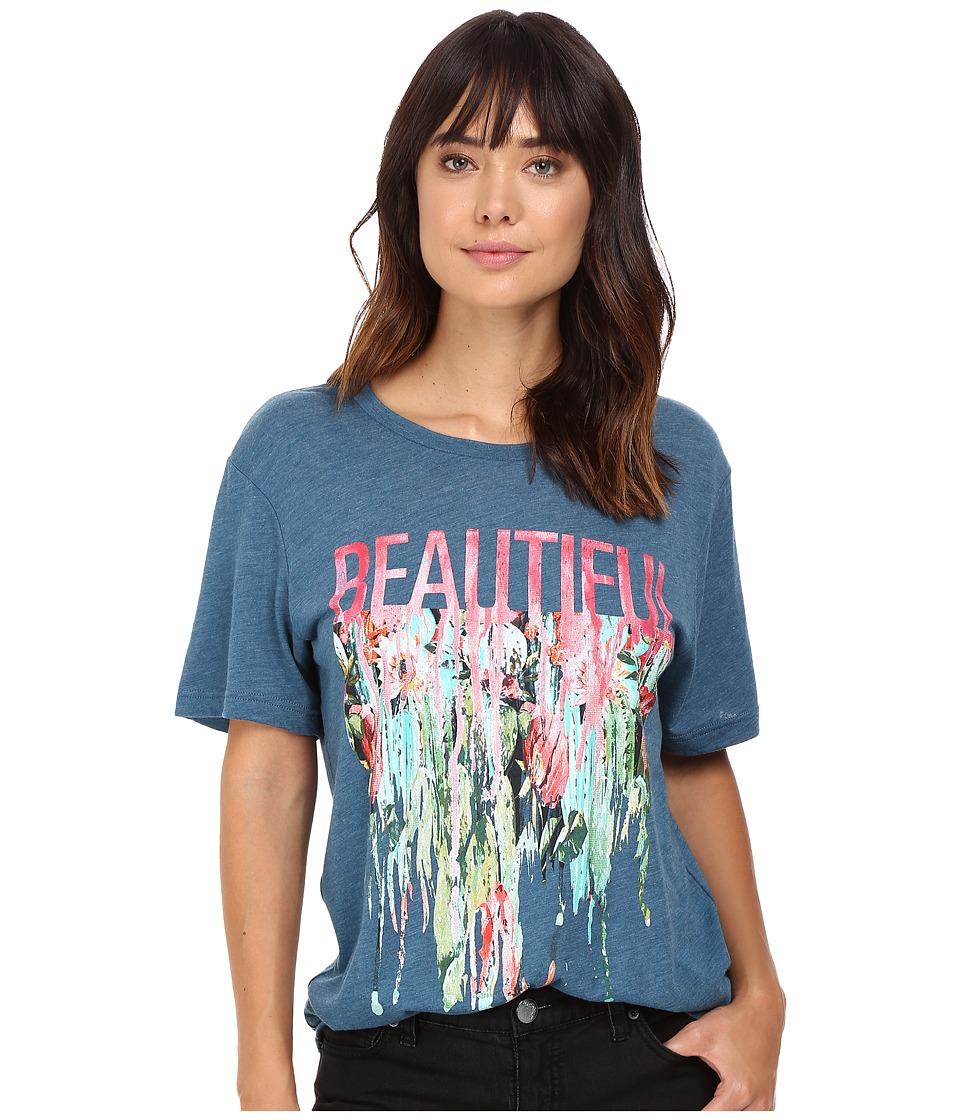 Life is Beautiful - Beautiful Drip - Crew Neck Tee (Steel Blue) T Shirt