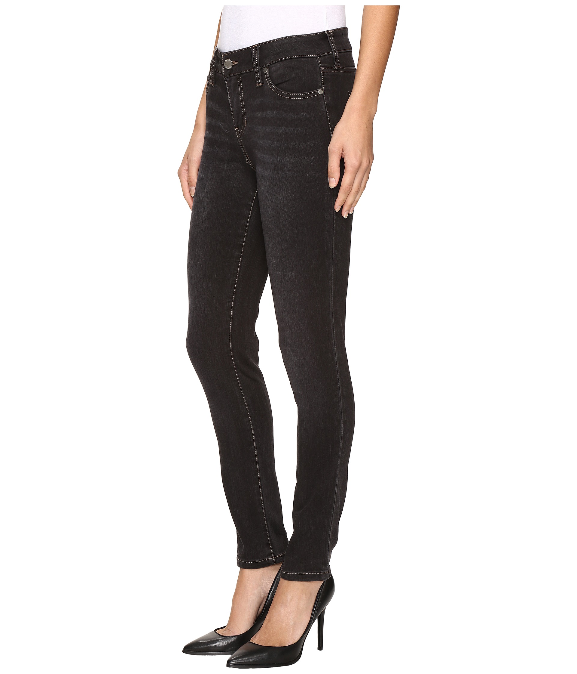 Liverpool Petite Abby Skinny Jeans in Sulphur Grey Wash at Zappos.com