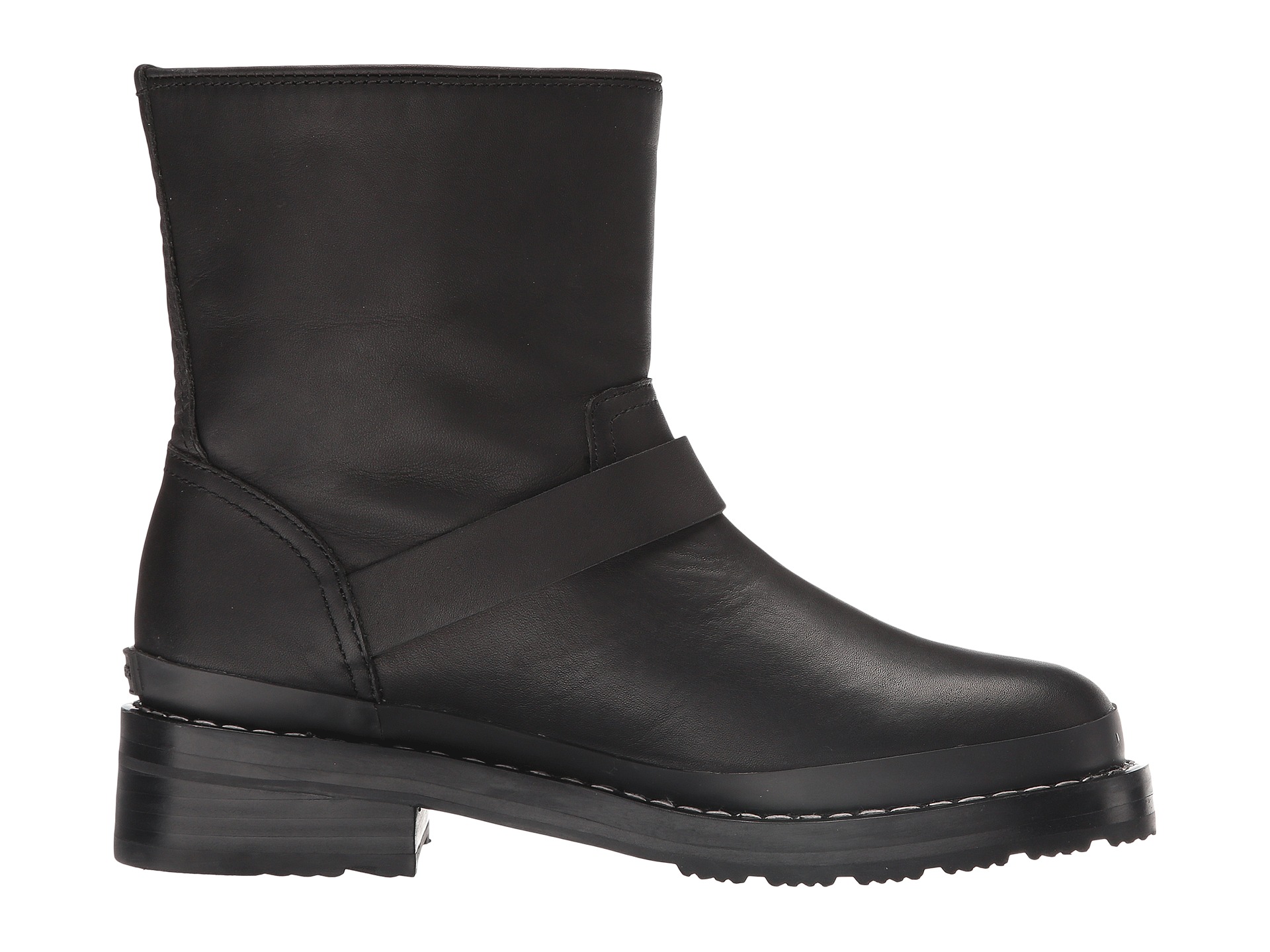 ladies leather biker boots size 4