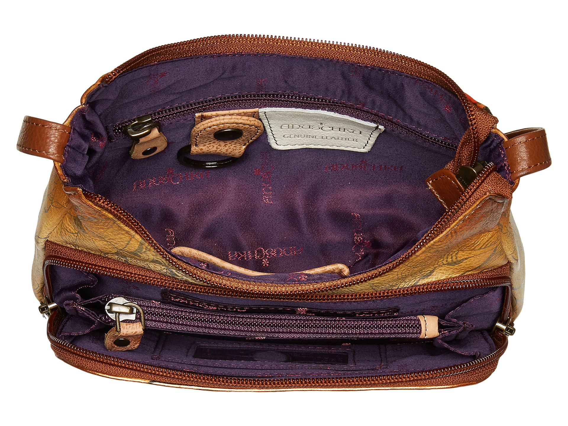 Anuschka Handbags 481 Compact Crossbody Travel Organizer at