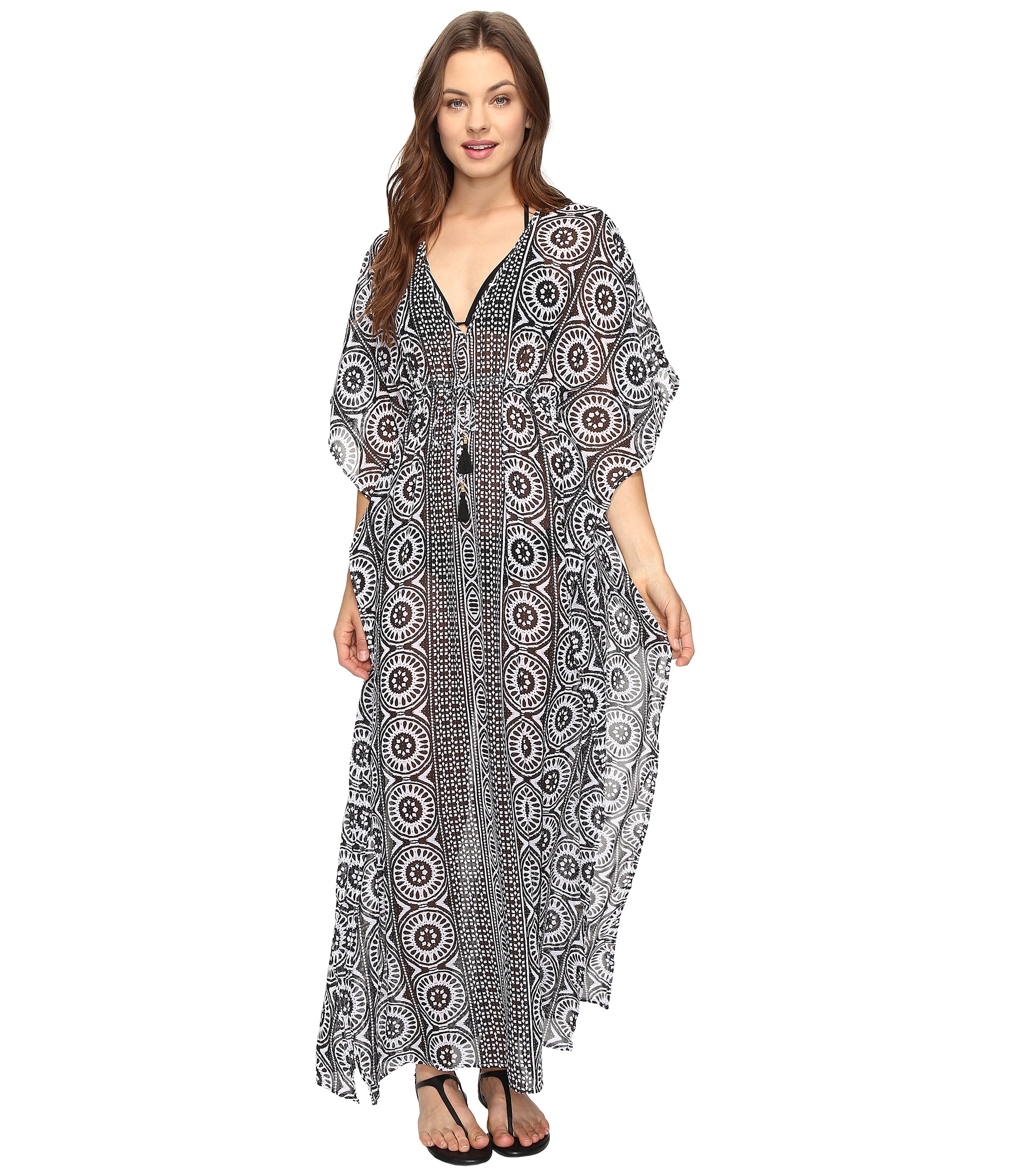 Tommy Bahama Geo Relief Ankle Length Tunic Cover-Up at Zappos.com