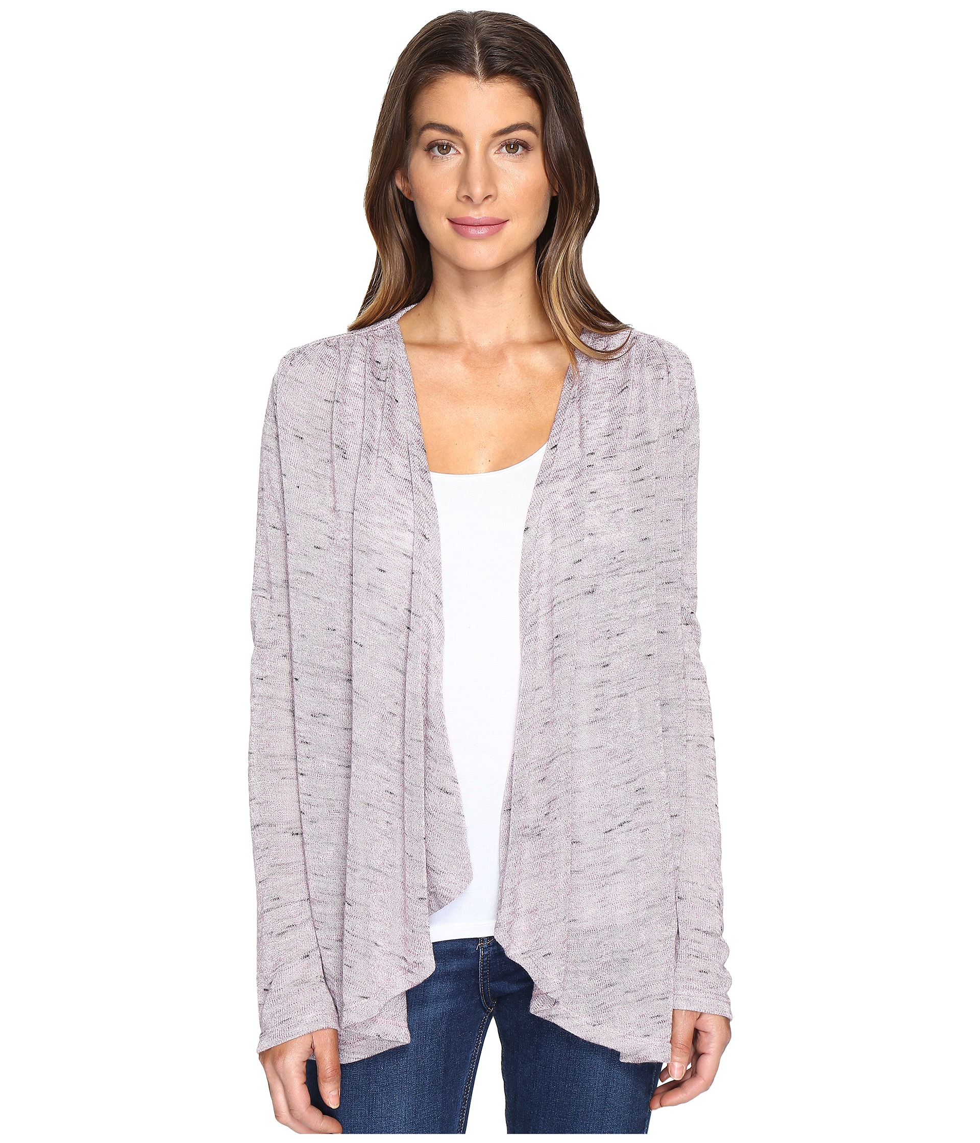 B Collection by Bobeau Leeverne Knit Cardi Lilac - Zappos.com Free ...