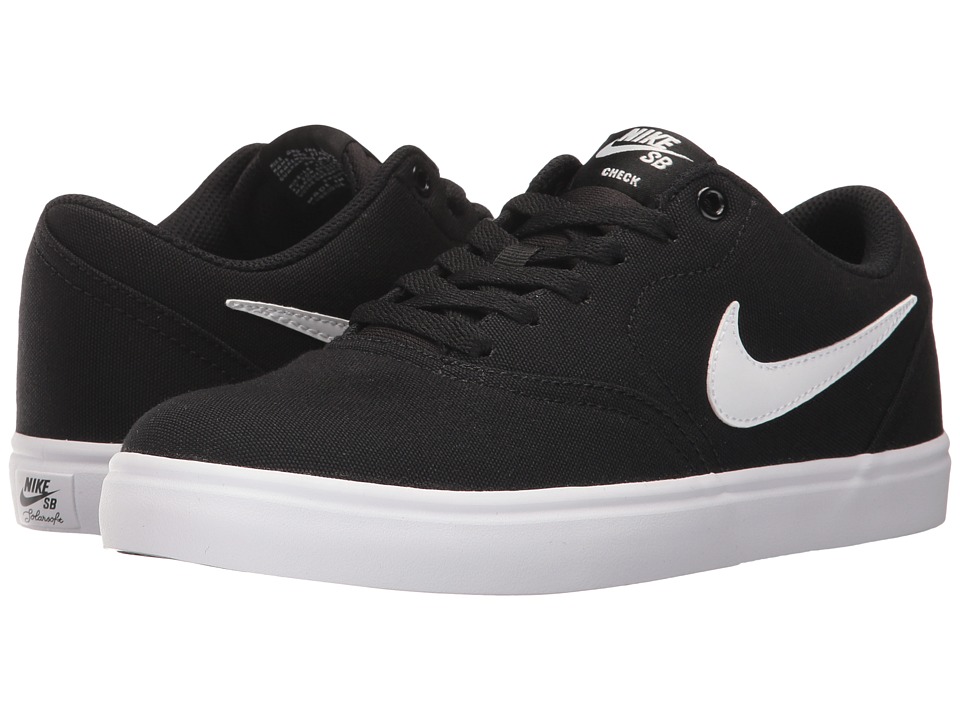 Nike SB Check SS Canvas (Black/White/Pure Platinum) Women's Skate Shoes