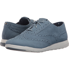 Cole Haan Grand Tour Oxford Cornwall Blue Suede/Optic White - Zappos ...