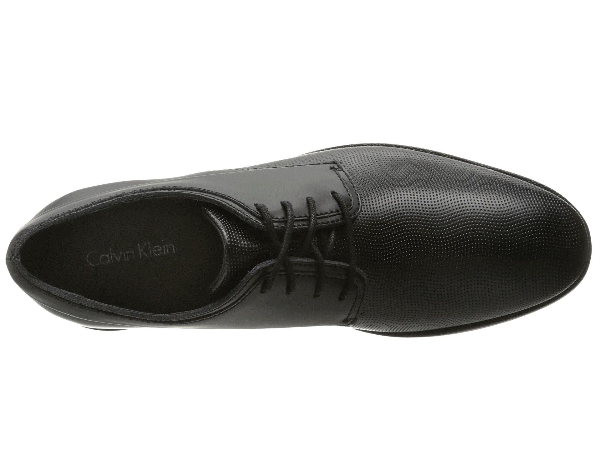 calvin klein men's kellen textured leather oxfords