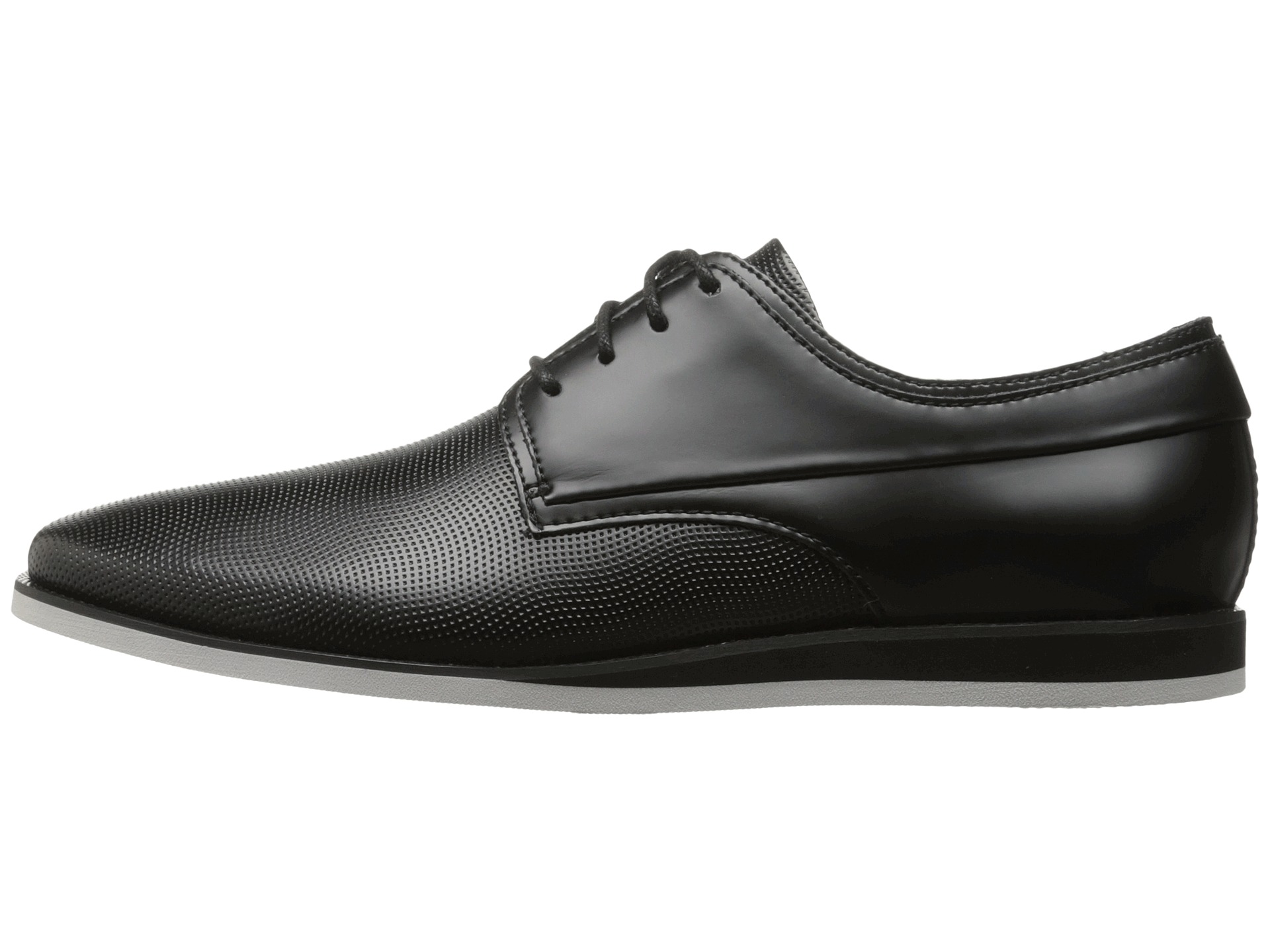 calvin klein men's kellen textured leather oxfords