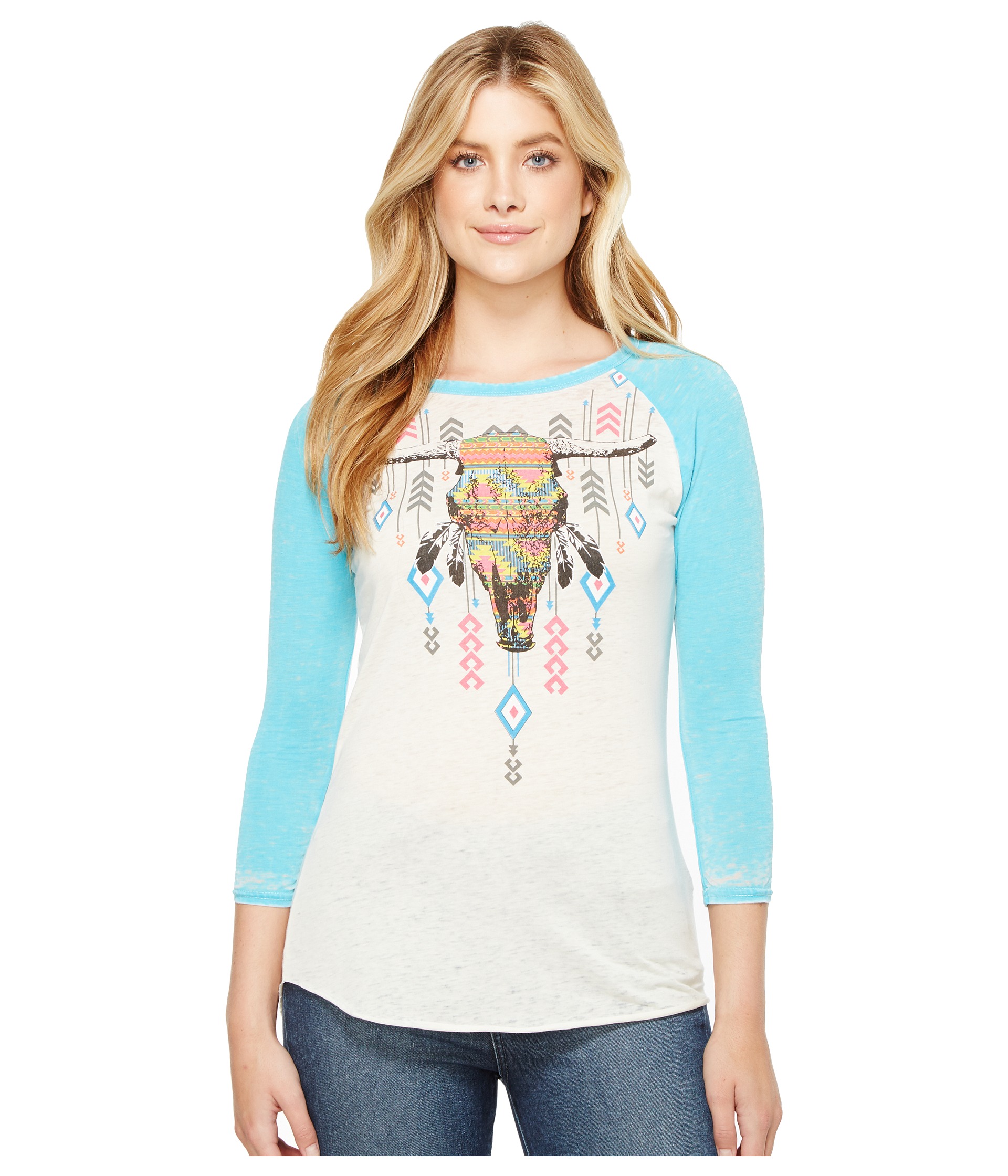 Rock and Roll Cowgirl 3/4 Sleeve Knit 48T2102 at Zappos.com