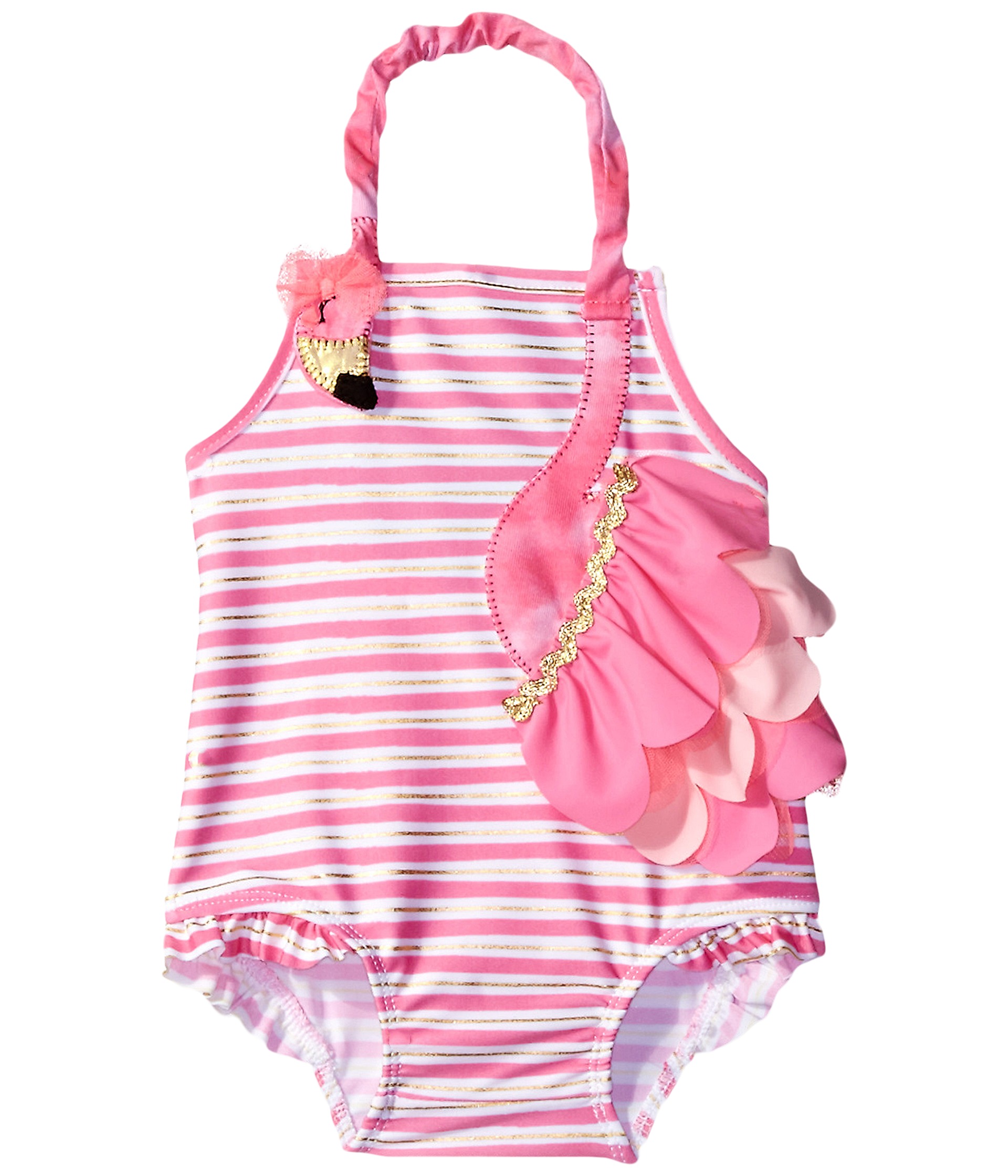 Mud Pie Flamingo Ruffle Swimsuit (Infant/Toddler) at Zappos.com