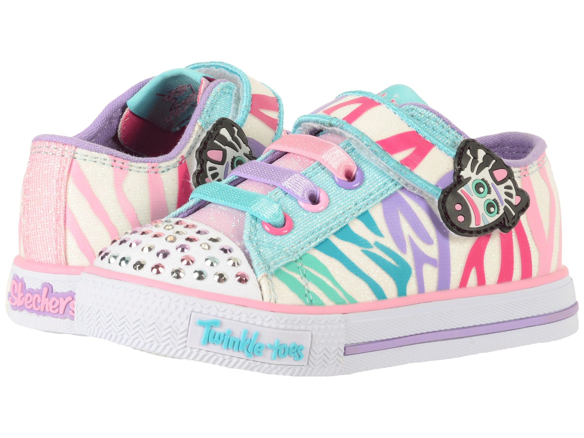 SKECHERS KIDS Twinkle Toes - Shuffles 10772N Lights (Toddler/Little Kid ...