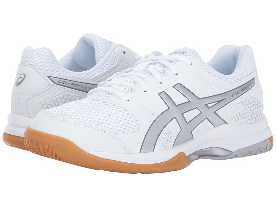ASICS Gel-Rocket 8 (White/Silver/White) Women's Volleyball Shoes