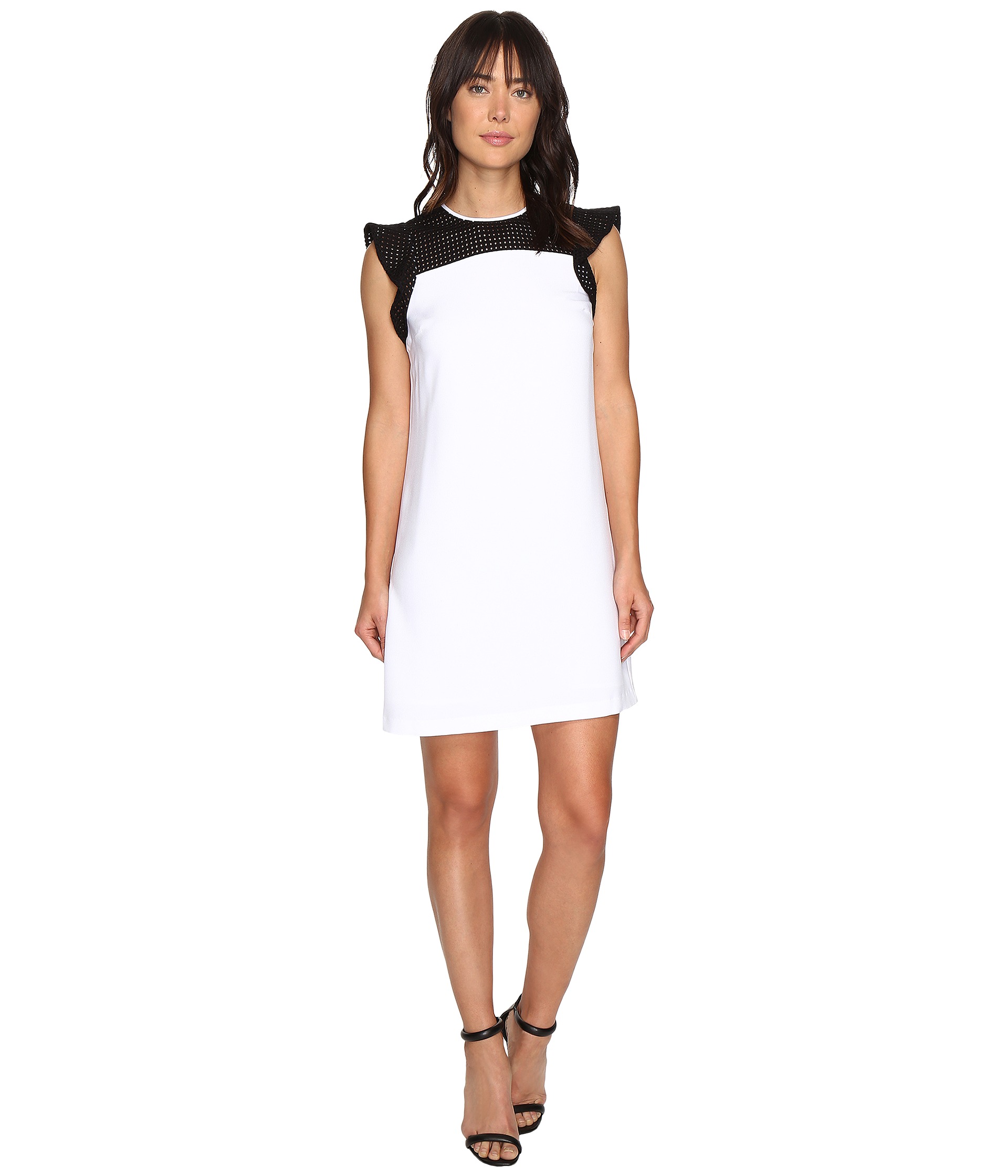 michael michael kors stud trim side slit dress