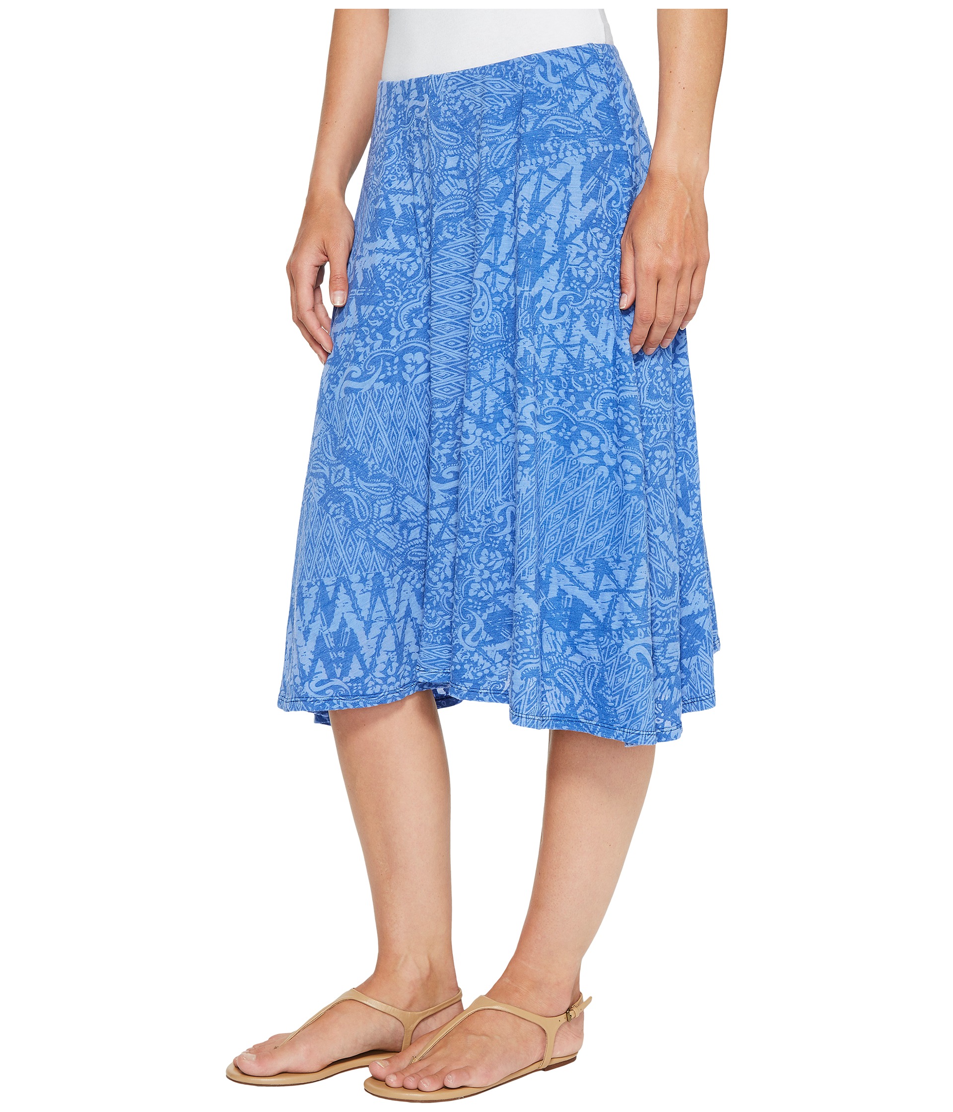 Mod-o-doc Patchwork Burnout Jersey Swing Skirt with Lining at Zappos.com
