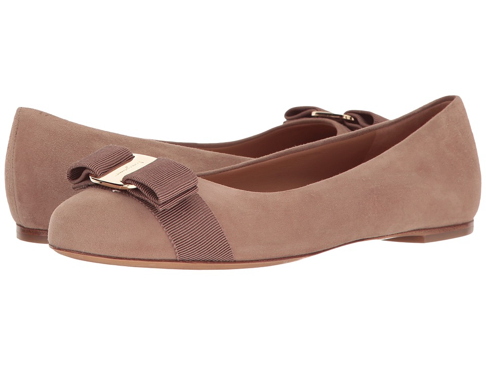 Salvatore Ferragamo Varina (Clay Suede Kid RO) Slip-On Shoes