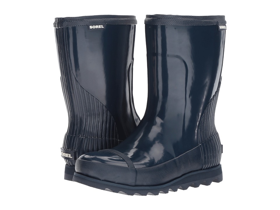 SOREL Joan Rain Short Gloss (Collegiate Navy/Atmosphere) Women's Waterproof Boots
