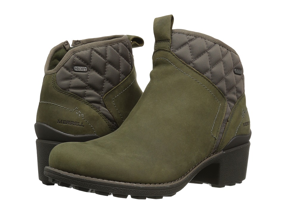 Merrell Chateau Mid Pull Waterproof (Dusty Olive) Women's Waterproof Boots