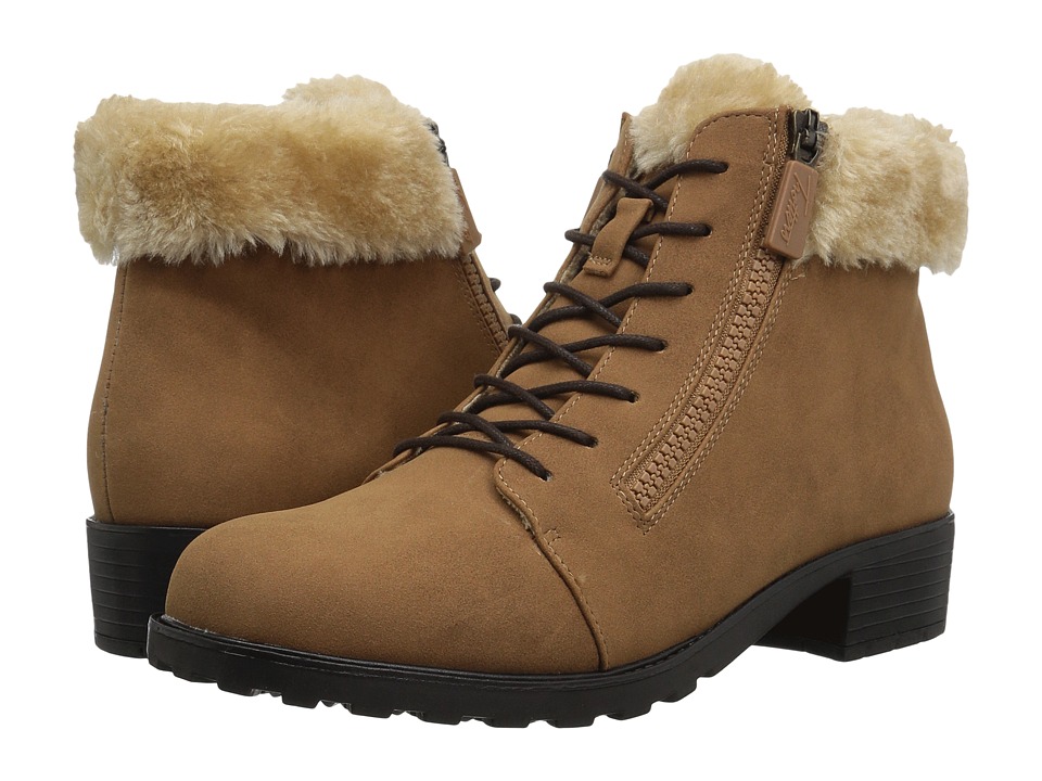 Trotters Below Zero Waterproof (Chestnut/Natural Nubuck PU Waterproof/Faux Fur)