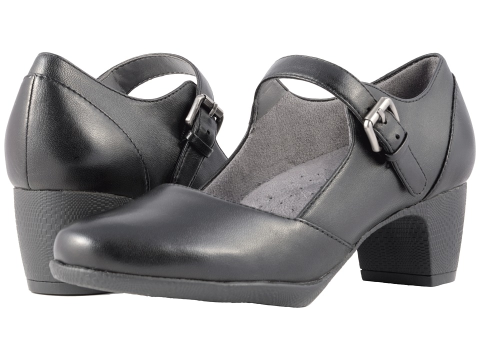 SoftWalk Irish II (Black Professional Leather) Women's Hook and Loop Shoes