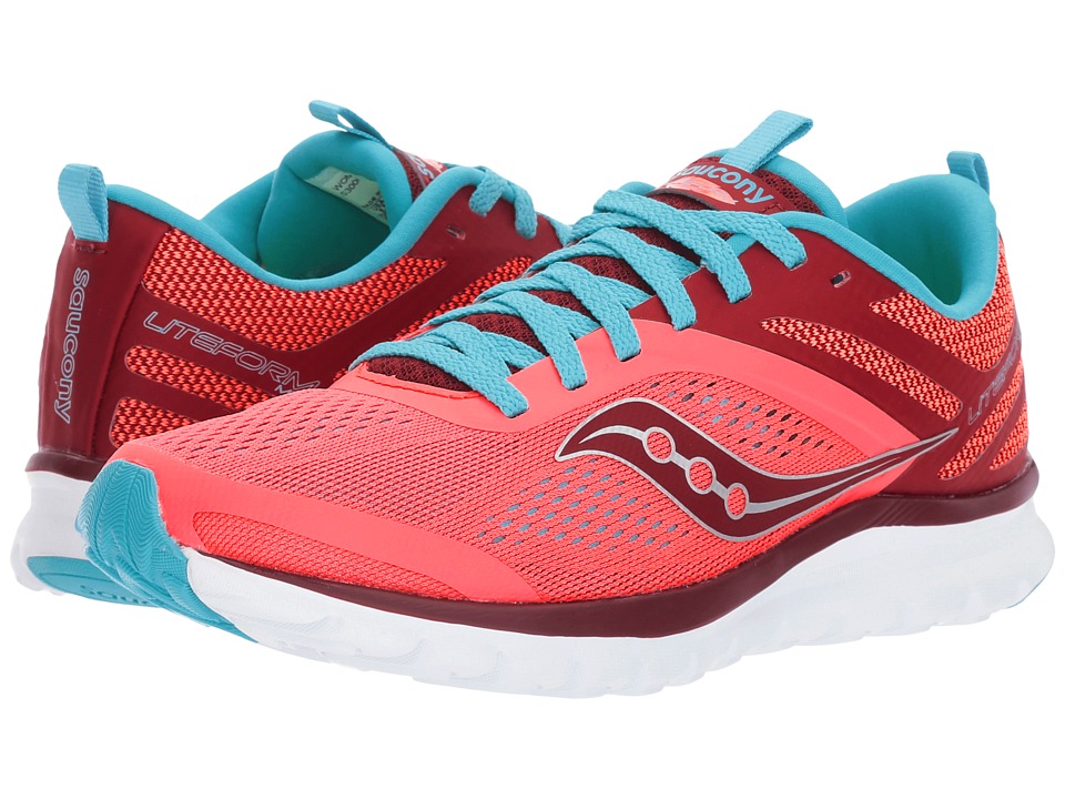 Saucony Liteform Miles (Coral/Blue) Women's Running Shoes