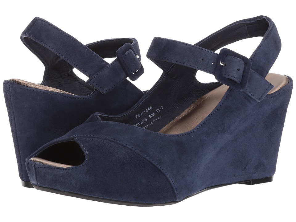Johnston & Murphy Tara (Navy Kid Suede) Women's Shoes