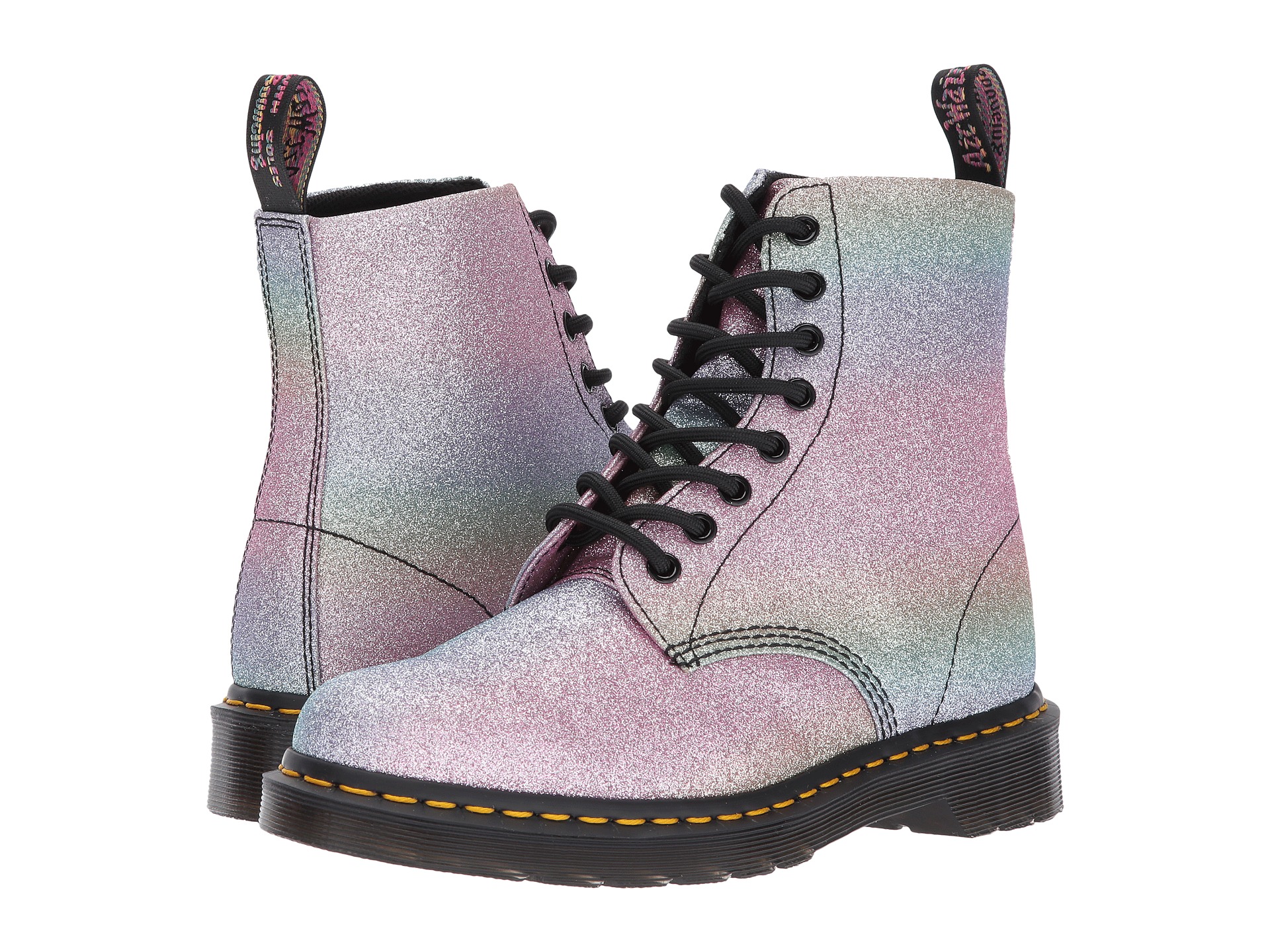 Dr. Martens Pascal Glitter 8-Eye Boot at Zappos.com