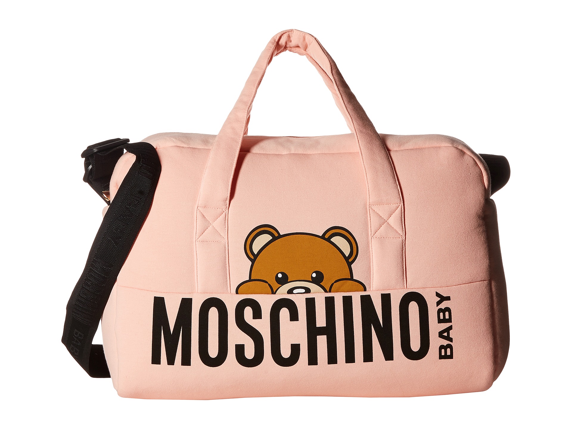 Moschino Kids Teddy Bear Logo Diaper Bag w/ Mat Rose Bloom - Zappos.com ...
