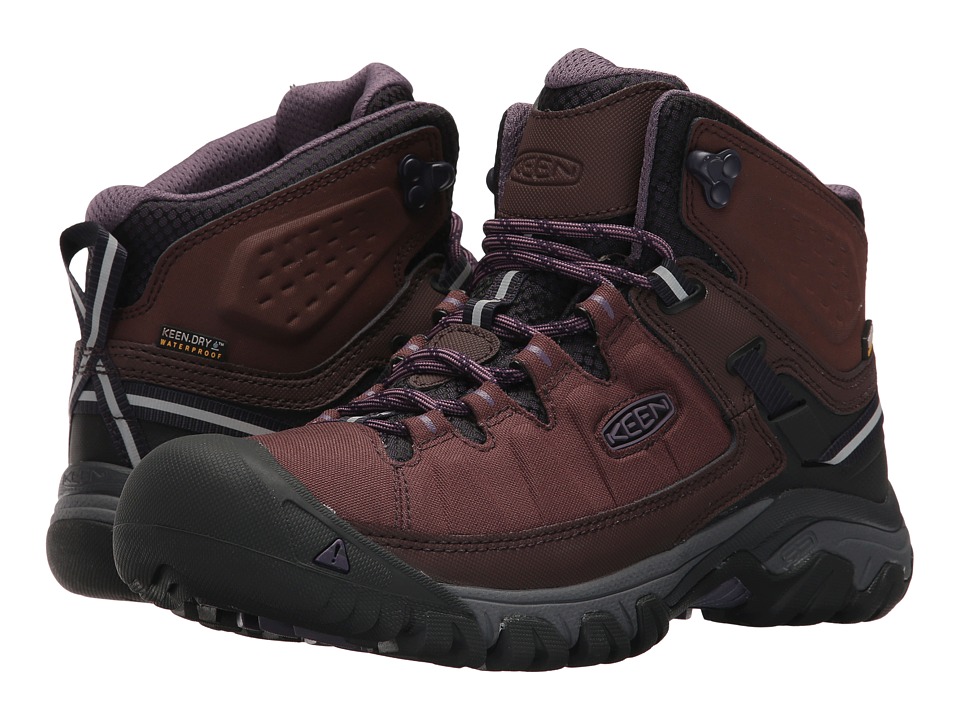 Keen Targhee Exp Mid WP (French Roast/Purple Plumeria) Women's Shoes