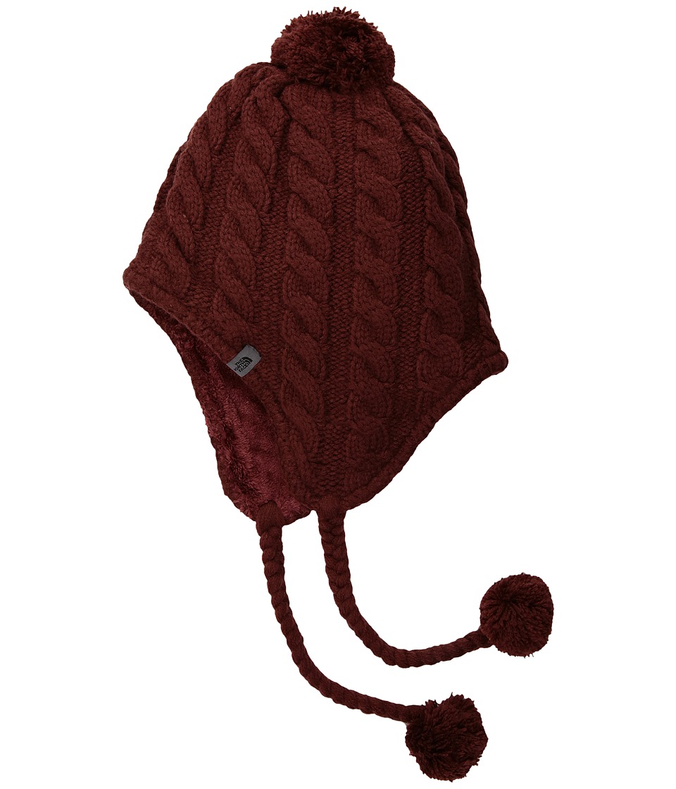 The North Face - Fuzzy Earflap Beanie (Barolo Red) Beanies