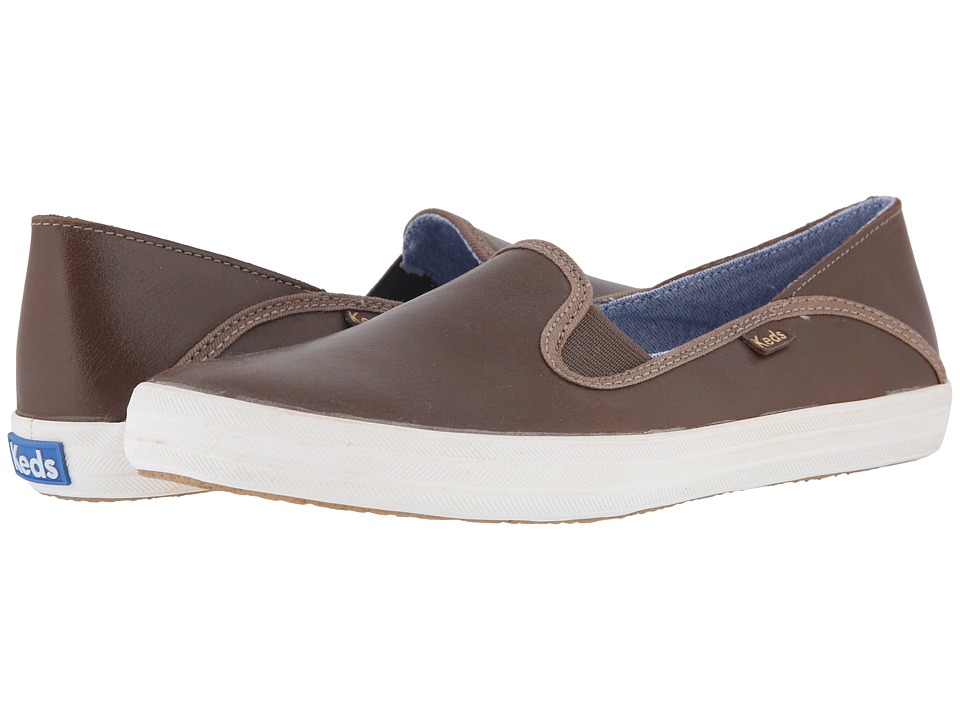 Keds Crashback Leather (Fog Gray) Slip-On Shoes