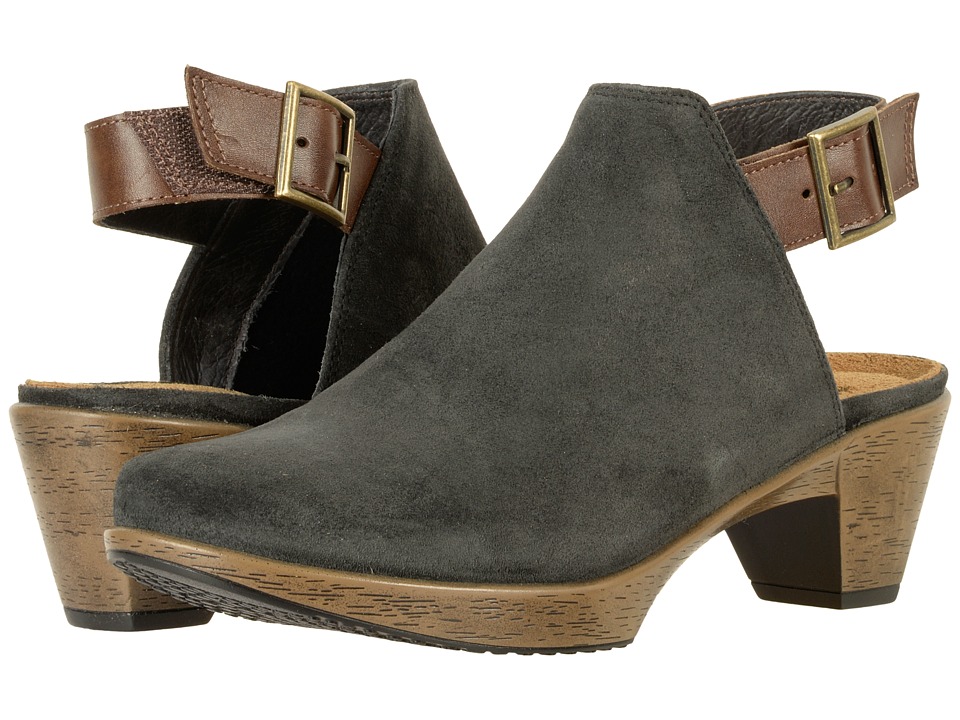Naot Upgrade (Oily Midnight Suede/Pecan Brown Leather) Women's Shoes