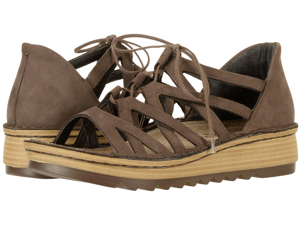 Naot Yarrow (Coffee Bean Nubuck/Ink Leather) Women's Shoes