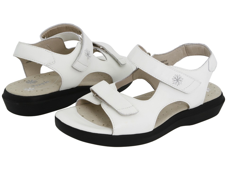 womens wide fit white sandals